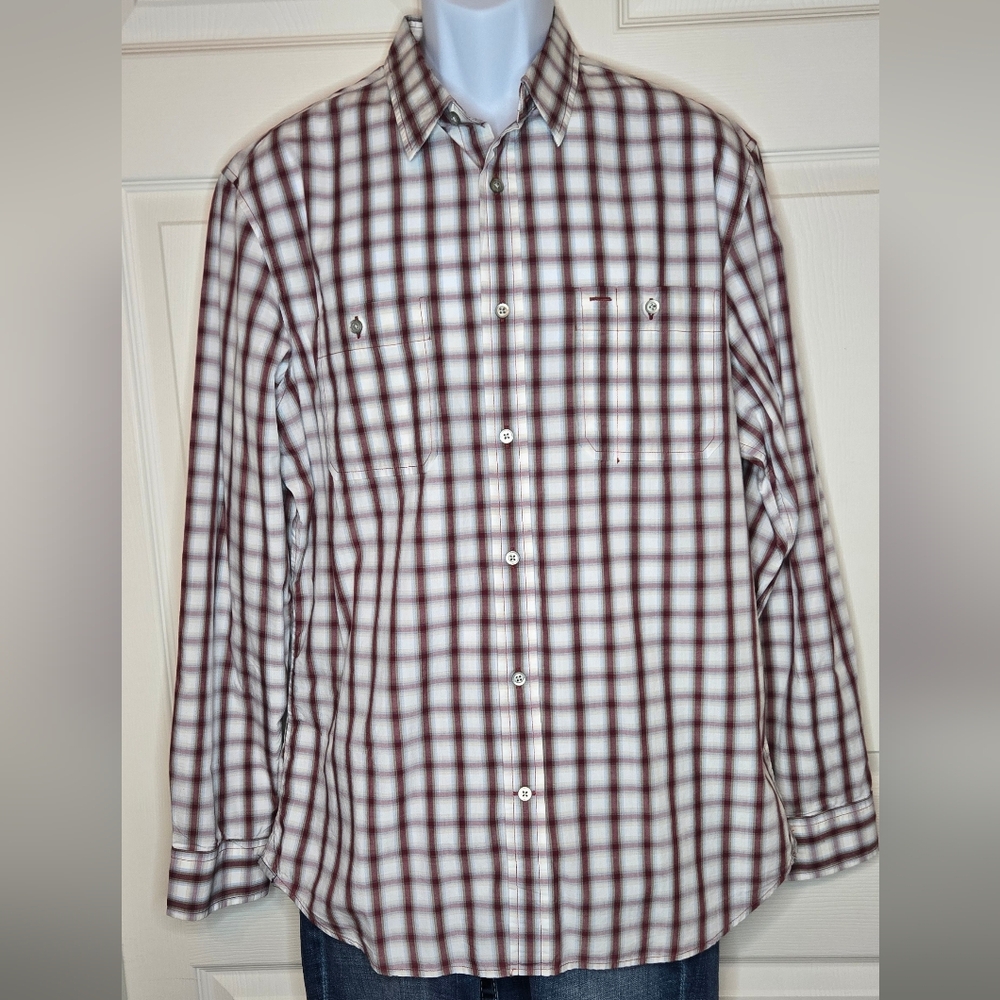 Banana Republic Men’s Plaid Button-Down Shirt – Size L (16–16.5)